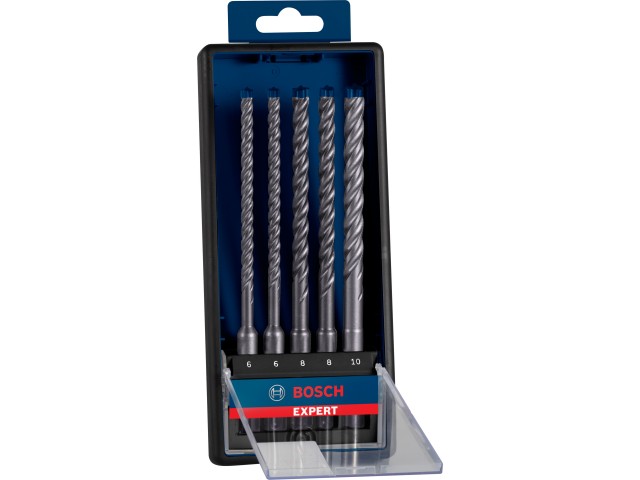 5-delni komplet udarnih svedrov Bosch EXPERT, SDS plus-7X, Dimenzije: 6/6/8/8/10mm, 2608900198
